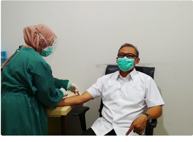 Sebelum di Vaksin Covid-19 Wabup Bogor Jalani Medical Chek Up dan Rapid Tes Antigen