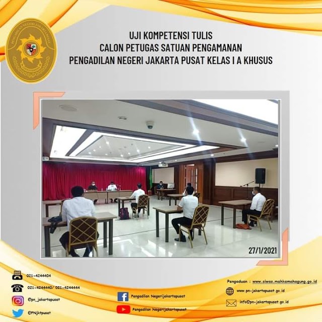 Ujian Tertulis PPNPN Pengadilan Negeri Jakarta Pusat Tahap Dua Selesai Digelar, Akan Ada Ujian Ke Tiga dan Empat