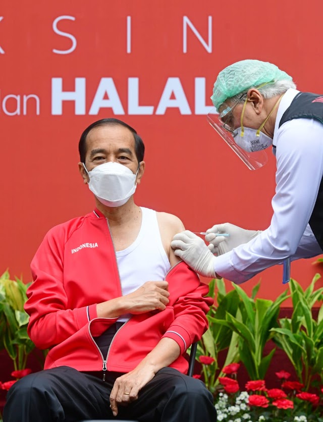 Presiden Jokowi Terima Suntikan Dosis Kedua Vaksin Covid-19